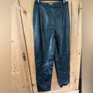 Apostrophe Black Leather High Rise pant